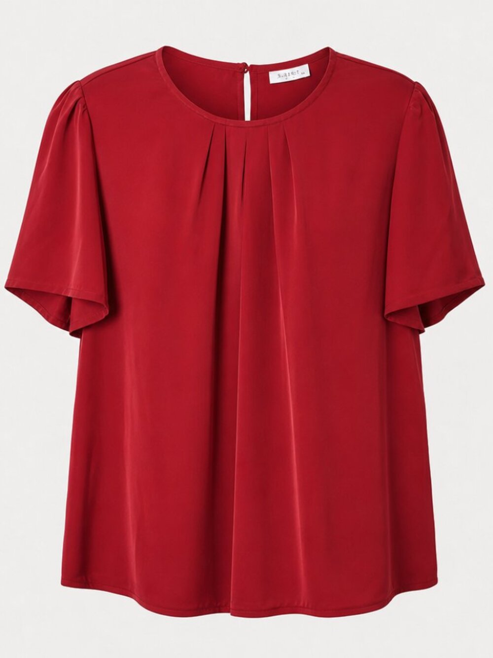 Soteer NWT Festive Vibrant Plus Size short sleeve red blouse 2X